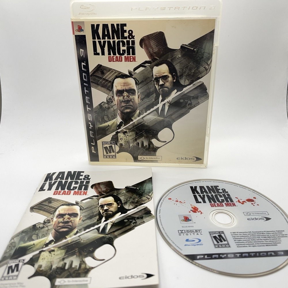 Kane & Lynch: Dead Men (Sony PlayStation 3, 2007) Complete with Manual - CIB